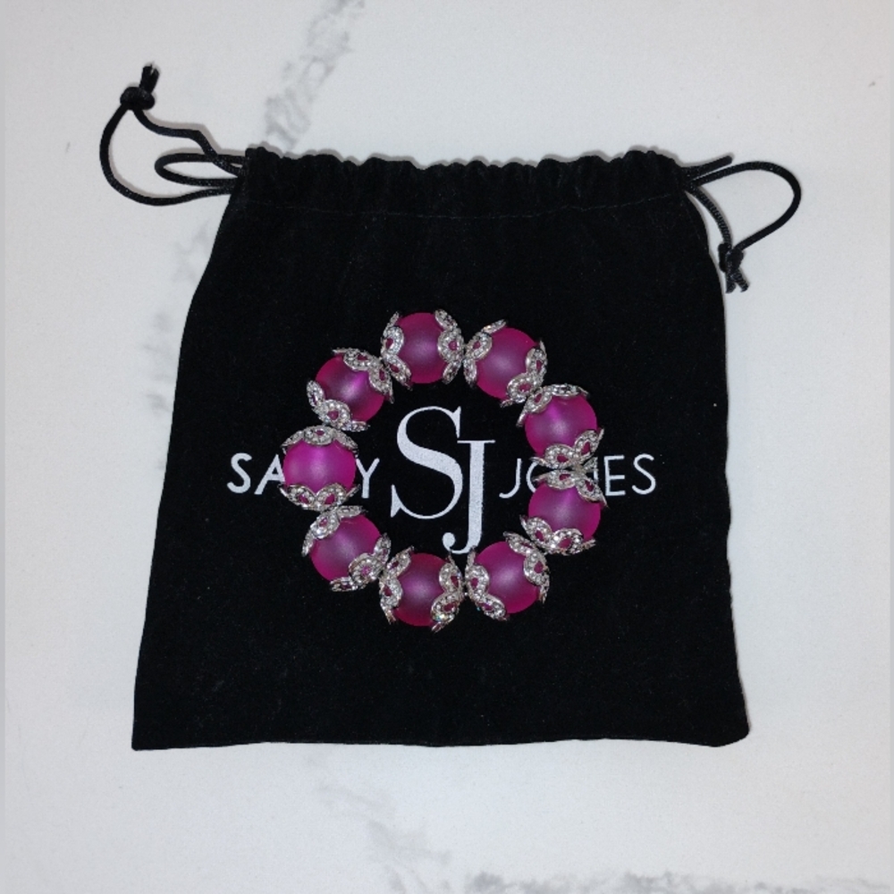 NEW Sassy Jones Frosted Pink Dina Bracelet - Picture 5 of 6